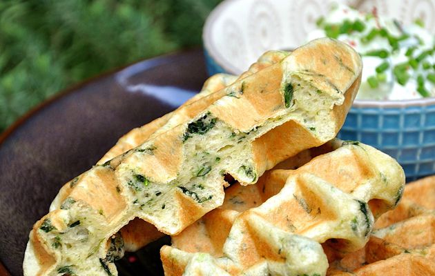 Gaufres aux épinards du jardin