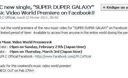 [News] LM.C - Super Duper Galaxy PV World Premiere on Facebook