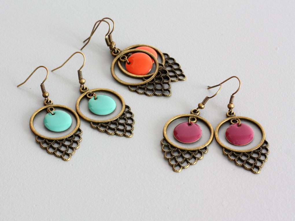 Boucles d'oreilles &quot;la petite sirène&quot;