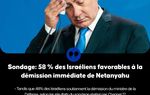 Sondage: 58 % des Israéliens favorables à la démission immédiate de Netanyahu 