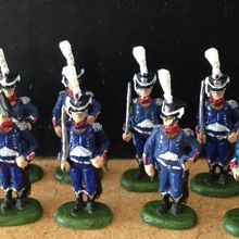 Officiers de chasseurs 1er empire en marche