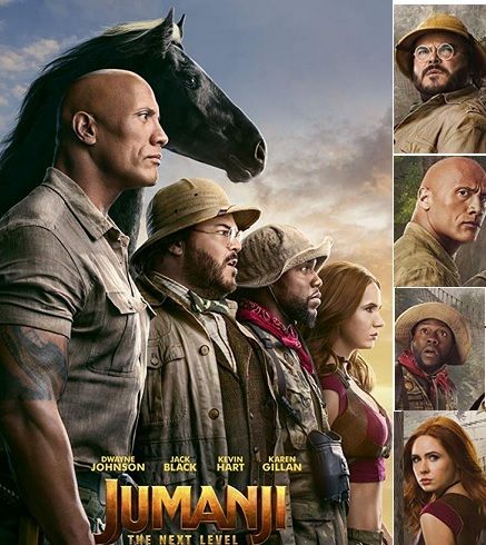 danny devito, danny glover, dwayne johnson, jack black, karen gillan