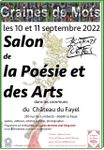 PROGRAMME DU SALON DE LA POÉSIE ET DES ARTS DES 10 ET 11 SEPTEMBRE 2022