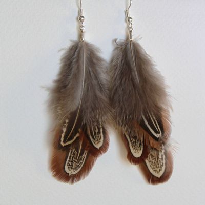 Boucles d'oreilles à plumes