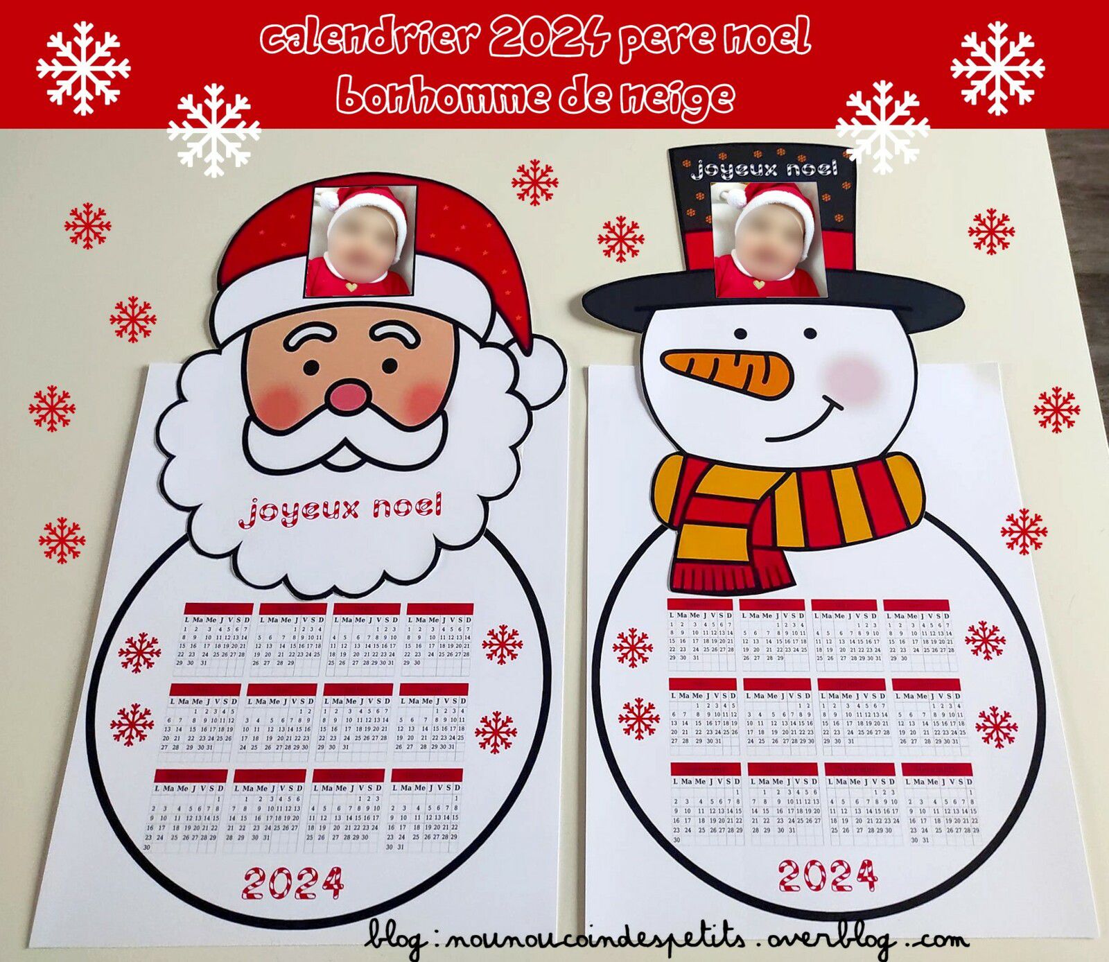 Calendrier Père Noel et Bonhomme de neige 2024 .. - Le blog de