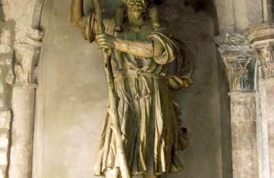 Statue de Saint Christophe à l'église du même nom à Neufchâteau ( Lorraine)