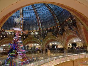 La coupole des Galeries Lafayette-Haussmann à Paris  IVème