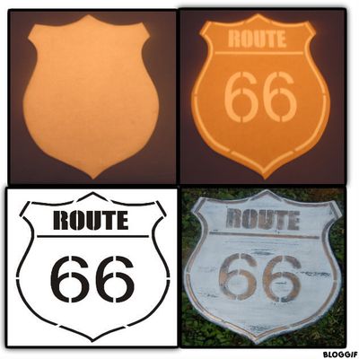 Plaque "Route 66" Réalisation.