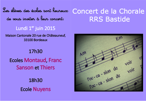 Rappel pour la chorale de lundi !