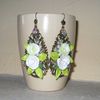 Boucles d'Oreilles "Primavera", Porcelaine Froide...