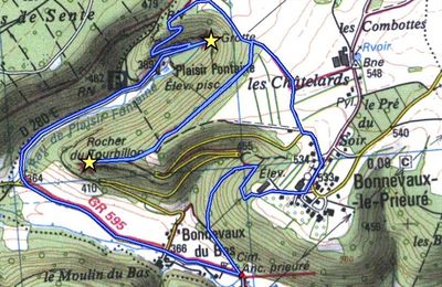 (25) Non loin d'Ornans, courte et belle balade dans la Vallée de la Brême, sur le GR595.