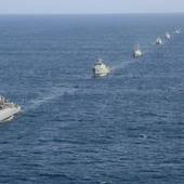 Fin d'exercice Obangame Express et de mandat Corymbe pour le Commandant Ducuing