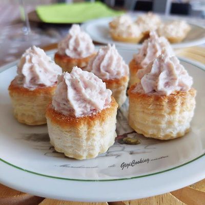 Mini bouchées feuilletées au jambon