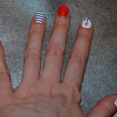 Nail patch art nautique