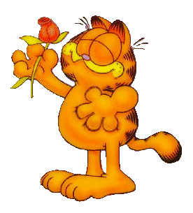 Garfield - Rose - Gif animé - Gratuit