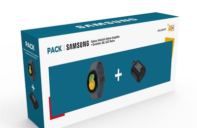 Pack Montre connectée Samsung Galaxy Watch5 40mm Bluetooth Graphite + Enceinte sans fil JBL