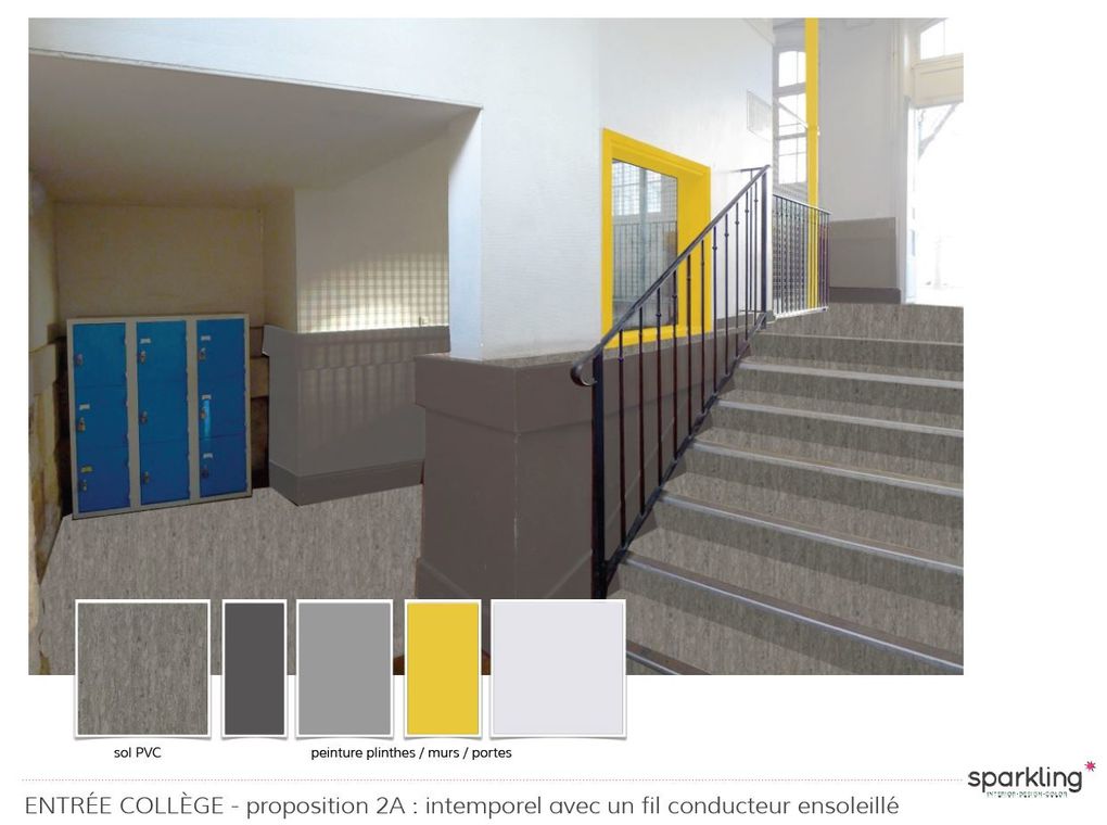 Les images de propositions de l'intendance pour la rénovation et re-décoration de certaines parties du collège.