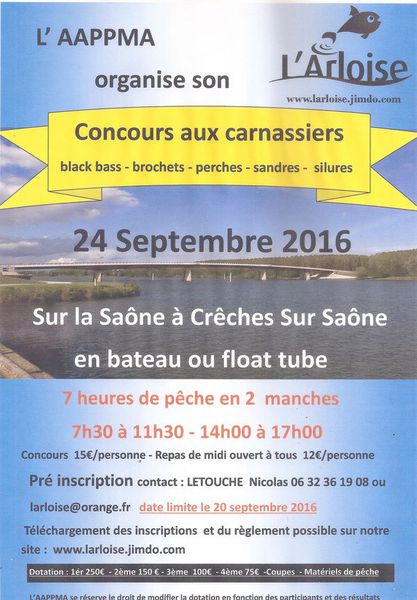 Concours carnassiers à Crêche sur Saône le 24 Septembre 2016