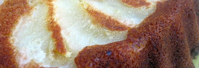 Moelleux ricotta, poires et pépites de chocolat