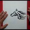 Como dibujar un caballo tribal paso a paso