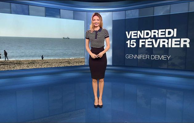 Gennifer Demey Météo M6 le 15.02.2019