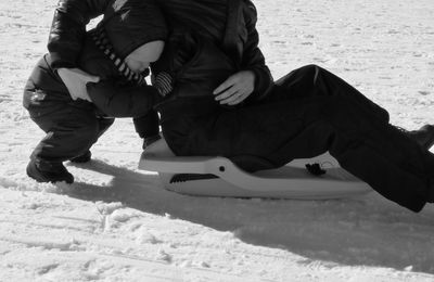 Première descente en luge