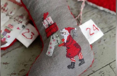 Acufactum - una calza con Babbo Natale, .... come eseguirla e schema a punto croce