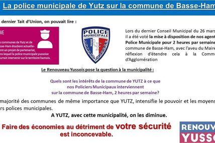 Conseil municipal du 26.03.2018 - Police Municipale