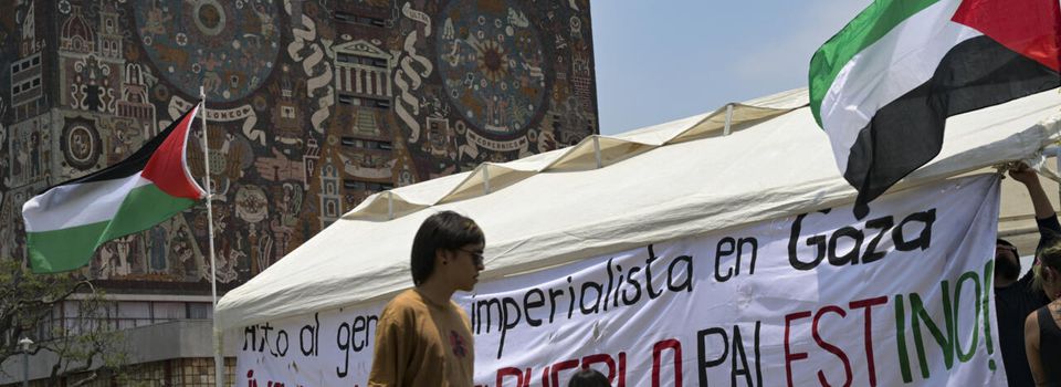 Pro-Palestinian demonstration at Mexico's largest university