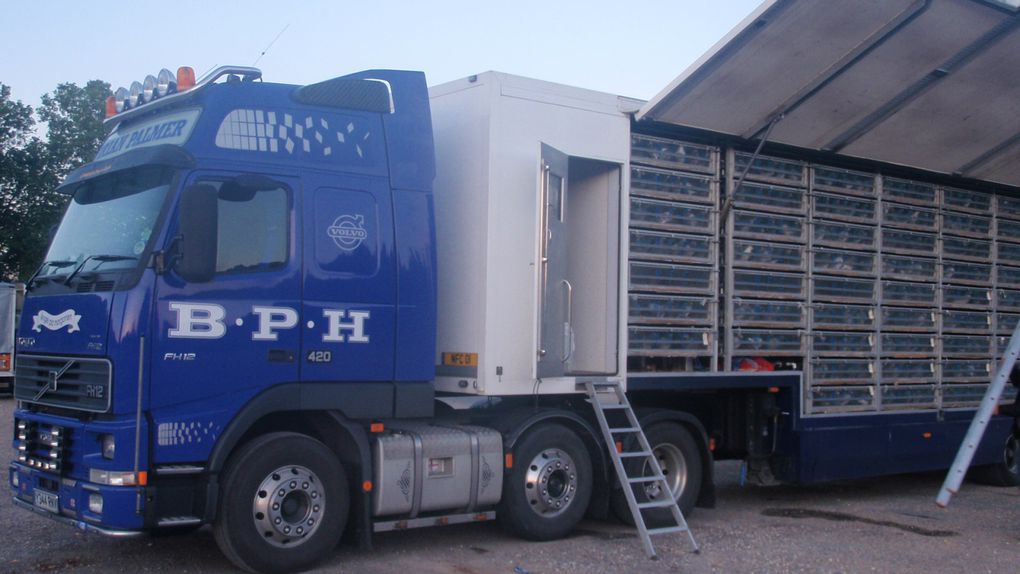 Pierre Duranceau  a eu la gentillesse de nous faire partager les photos des camions anglais ( lacher de la reine) a Saintes
merci