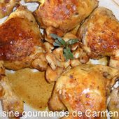 Cuisses de poulet à l'ail confit - Cuisine gourmande de Carmencita