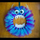 Fun Halloween Monster Wreath