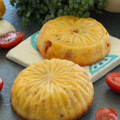 Cakes feta, tomates cerises et noix de cajou