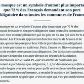 #COVID19 #Masques Obligatoires 72% des français veulent le port obligatoire, une info que les médias se gardent bien de donner 😊 (humour noir) - Jean Rossignol