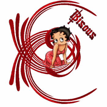 Bisous - Betty Boop - Sexy - Gif scintillant - Gratuit