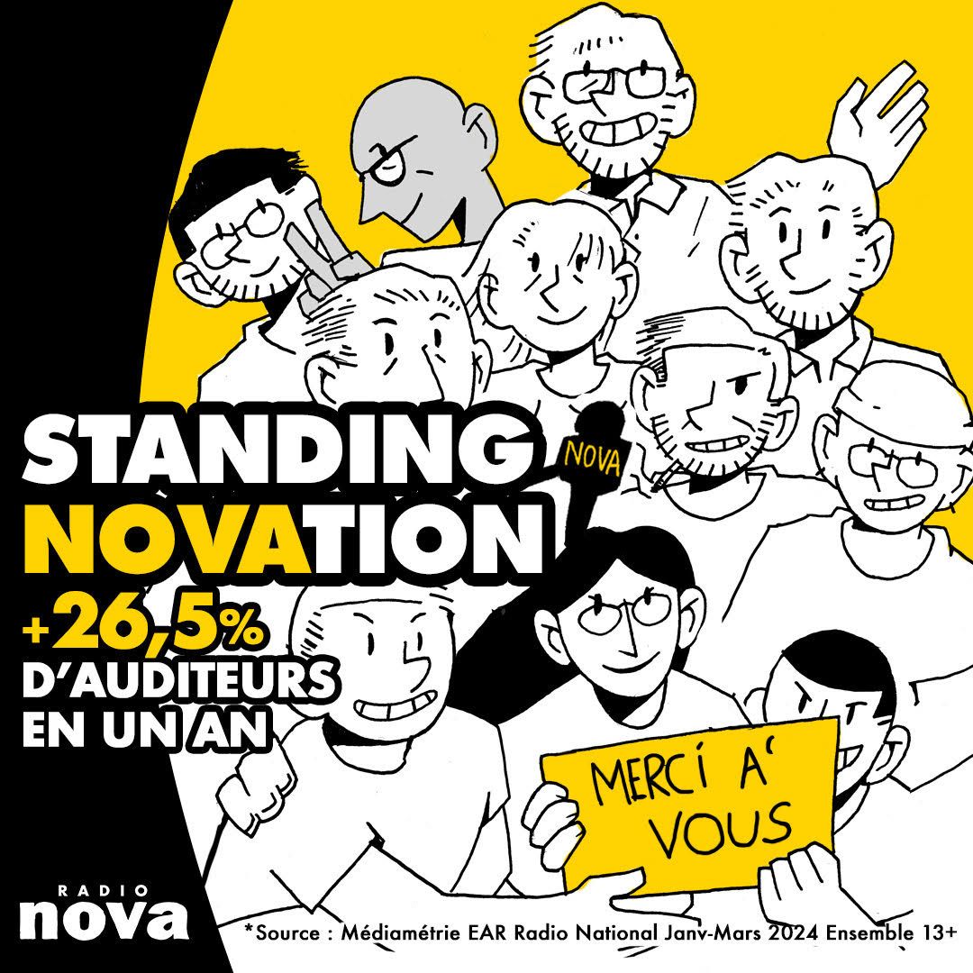 MÉDIAMÉTRIE Radio Nova radio progresse plus