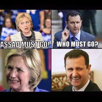 Humour Hillary Clinton: Bachar el-Assad est hilare