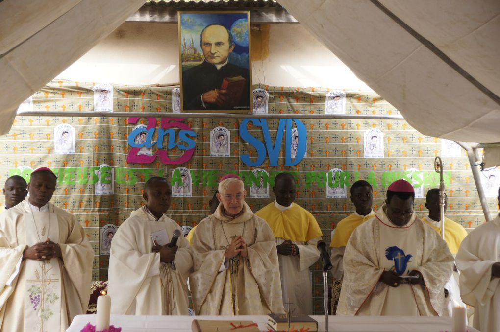 Jubilé d'Argent de la présence SVD au Bénin. La célébration du Jubilé à Bétérou, dans le diocèse de Parakou, nord du Bénin
