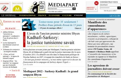 Sarkofficines et Liberté de la presse : Soutenons Médiapart.