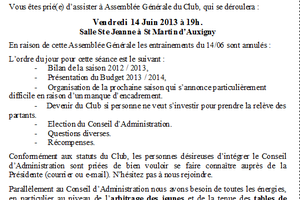 ASSEMBLEE GENERALE