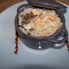 Risotto cèpes, saumon fumé et crevettes