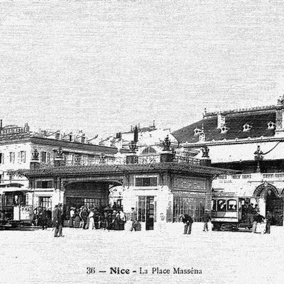 NICE le tramway place massena en 1913 (1)
