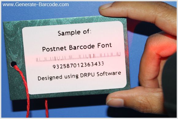 How to generate barcode labels by using Postnet barcode font