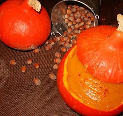 soupe de potimarron et patate douce au parfum de curry