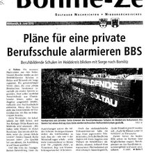 Böhme-Zeitung 6.6.12 -- Privat-BBS alarmiert BBS