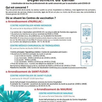 Centres de vaccination Anti Covid-19