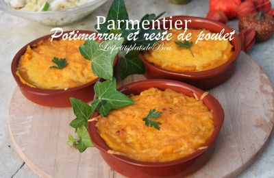 Parmentier au potimarron et reste de poulet