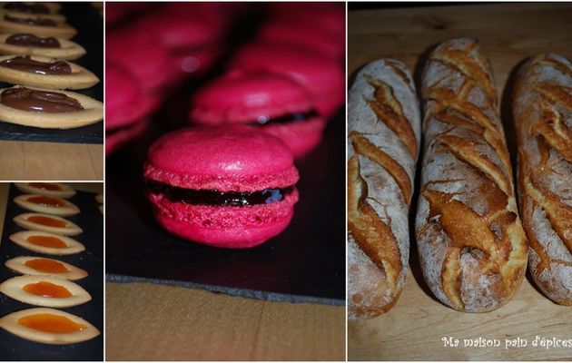 Petits macarons au cassis