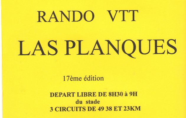 Las Planques  15 aout 2014 . LA RANDO VTT