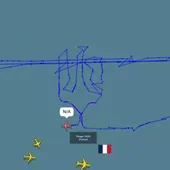 Un avion de combat français dessine un trident ukrainien au-dessus de la mer Noire